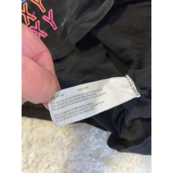 Roxy girls sz. L black logo design tee. Cute, fun - Picture 3 of 6